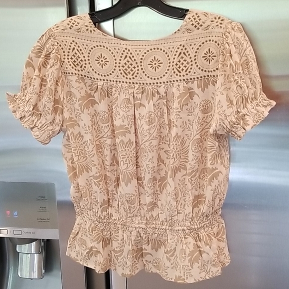 💕SPELL & THE GYPSY💕 Lioness Cap Sleeve Blouse Smoke M Medium NWT - Picture 10 of 14